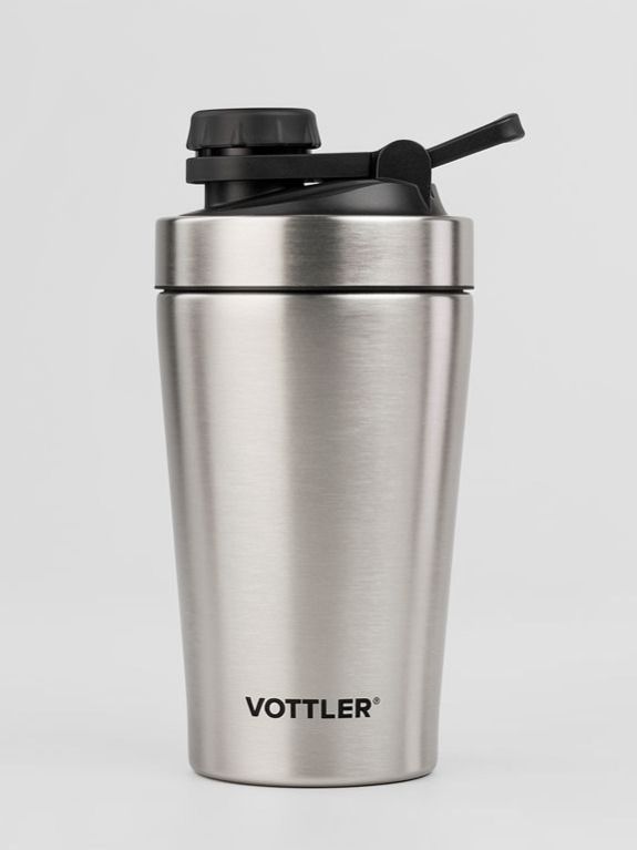 Шейкер металлический VOTTLER 500 мл, светло-серый